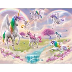 Poster behang Magical Unicorn 305 x 244 cm