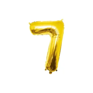 Folieballon - 7 jaar - Goud - 40cm - Niet geschikt voor helium