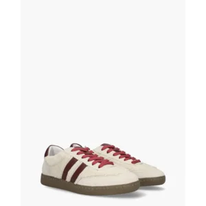 Cypres Yoel Beige/Bordeauxrood Damessneakers
