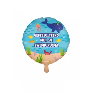 Folieballon - Zwemdiploma - 46cm - Zonder vulling