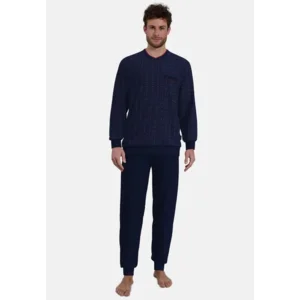 Gotzburg pyjama Heren: Blauw, 100% Katoen ( GOT.73 )