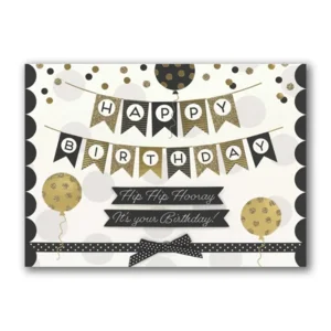 Kaart - Happy birthday, slingers - Glitter & Glamour - LLA.3015