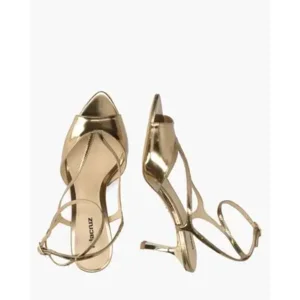 Lola Cruz Streep Goud Damespumps