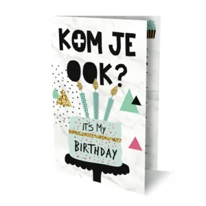 Uitnodigingskaarten - Kom je ook? It's my birthday - 6st.