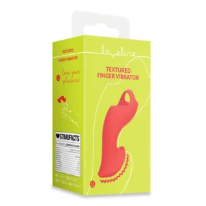 Loveline Textured Finger Vibrator Sunrise Red 11 cm