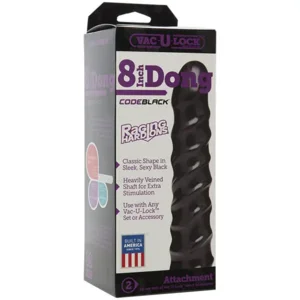 Doc Johnson Vac-U-Lock CodeBlack Raging Hard-Ons Dildo 20 Cm