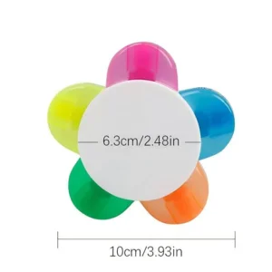 Fluorescerende Markers Bloem 5 Kleuren Alles-in-één