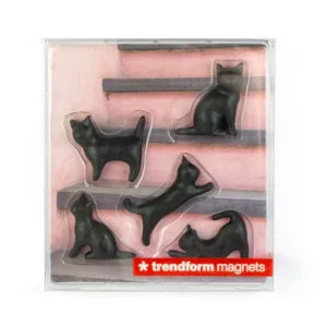 Trendform Magneten Katten Zwart Set van 5 Stuks Meow