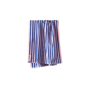 Bongusta Strand Badhanddoek Blauw & Roze Streep 70 x 140 cm Naram