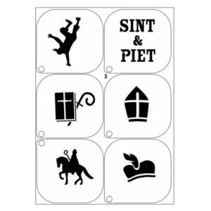 Schminksjabloon - Sinterklaas - Nr.3