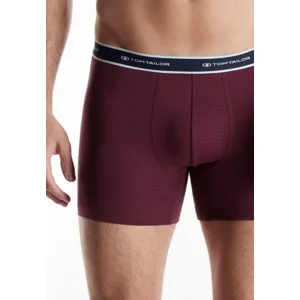 Tom Tailor Boxer: Long Pants, Bordeau + blauw, Duopack ( TOM.50 )