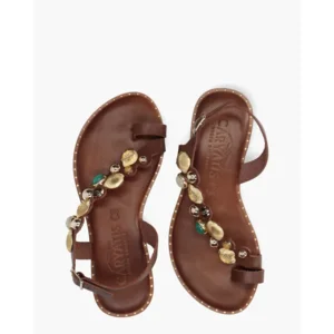 Caryatis Helen Bruin/Multi Damessandalen