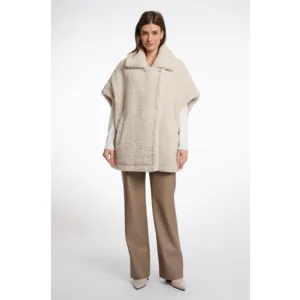Rino & Pelle teddy jas: Luca, birch color, oversized ( RINO.78 )