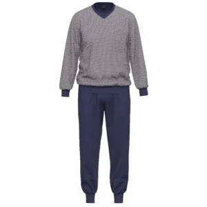 Ammann Heren Pyjama: Lange mouw / broek, V hals ( AMM.595 )