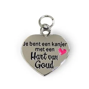 Bedeltje - Je bent een kanjer met een hart van goud - Charms for you