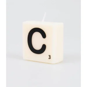Cijfer- / letterkaarsje - Scrabble - C
