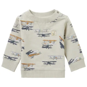 Noppies Jongens Sweater met Vliegtuigen Middlesboro Willow Grey