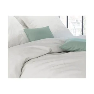 Clarysse Satijn Fine Hotel Stripe - Dekbedovertrek - Wit gestreept 260/240 cm + 2 slopen 60x70 cm