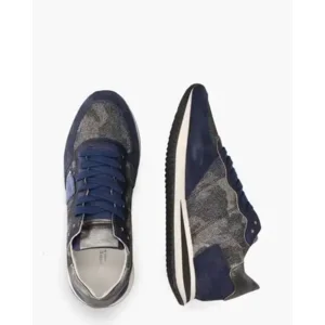 Philippe Model Tropez X Mondial Blauw/Zilver Damessneakers