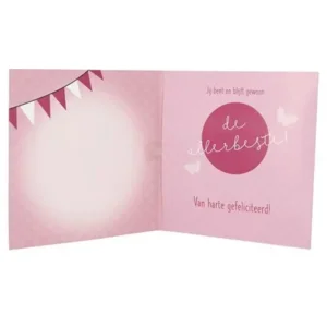 Kaart - Leeftijd & muziek - 70 jaar - Roze - 050A