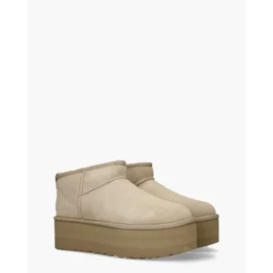 UGG Classic Ultra Mini Platform Boot Sand Dames Enkelboots