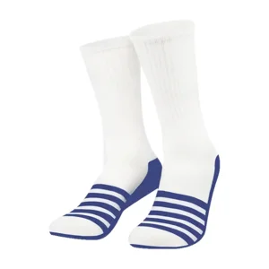 Sokken - Blauw, wit gestreepte badslippers - Silly socks - nr.10
