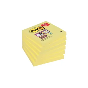 Notes "Super Sticky" 76x76mm, 100 blaadjes/blok - Neon Geel