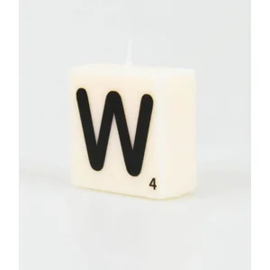 Cijfer- / letterkaarsje - Scrabble - W