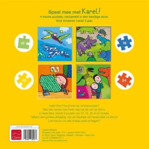 Clavis Puzzelen met Karel. 4-in-1-puzzel (Hallo Dino)