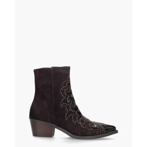 Di Lauro Carlotta Aubergine Dames Enkelboots
