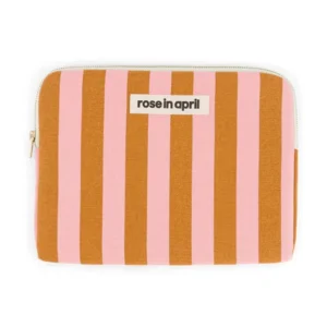 Rose in April Ipad Hoes Caramel Roze Strepen