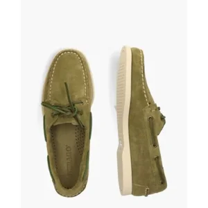 Sebago Docksides Portland Flesh Out Groen Herenloafers