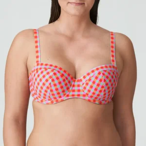 Prima Donna Swim Marival voorgevormde bikini in ruitjesprint