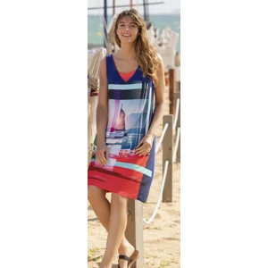 Strandkleedje Mitjans Zomerkleedje zonder mouwen Blauw Rood 40