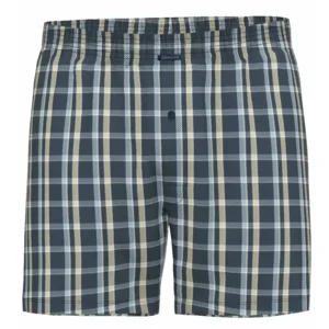 Ammann losse boxershort heren: Blauw carree motief ( AMM.697 )
