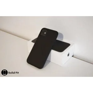 iPhone case/hoesje silicone  + 1x screenprotector glas Zwart iPhone 11