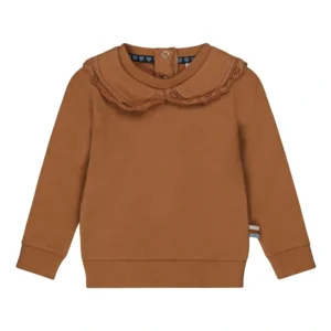 Dirkje Meisjes Effen Sweater Camel