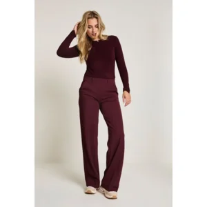 Para Mi Broek: Mira Elastic, Twill Jersey, Burgundy Red L32 ( PARA.368 )