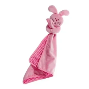 Pluche knuffeldoekje konijn - Roze