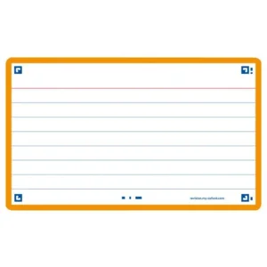 Flashcard Oxford 2.0 75x125mm 80vel 250gr lijn oranje