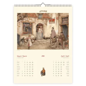 Kalender - 2024 - Groot - Anton Pieck - Herberg Old Queenshead - 33x44cm