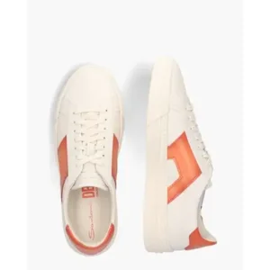 Santoni 21779 Wit/Oranje Herensneakers