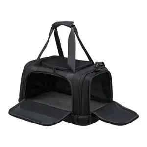 Trixie Vliegtuigtas Plane Zwart 44X28X25 cm