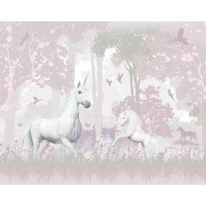 Poster behang Unicorn Eenhoorn Romance 305 x 244 cm