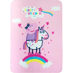 roze peppa pig fleece deken