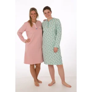 Perlina Dames nachthemd: Janne b, Gemoltoneerd, 100cm ( LINA.92 )