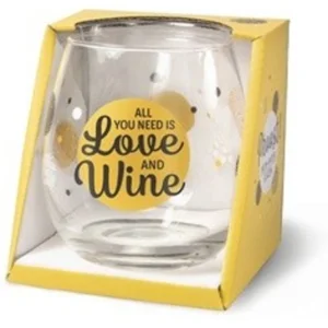 Glas - Water- & wijnglas - All you need is love and wine