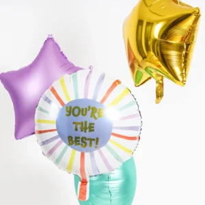 Folieballon - You're the best! - Stripes - 45 cm - Zonder vulling