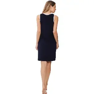Pastunette ( Rebelle ) nachthemd / beach dress: Badstof, Donker Blauw ( PAS.77 )