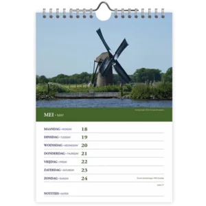 Week kalender - 2026 - 12 provinciën - Koeien - 16,5x23cm